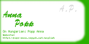 anna popp business card